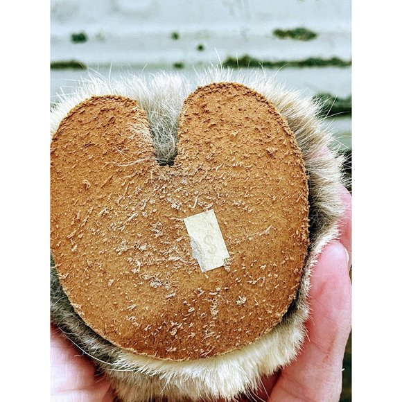 Vintage Rabbit Fur Eskimo Doll Leather glass eyes - Picture 7 of 9